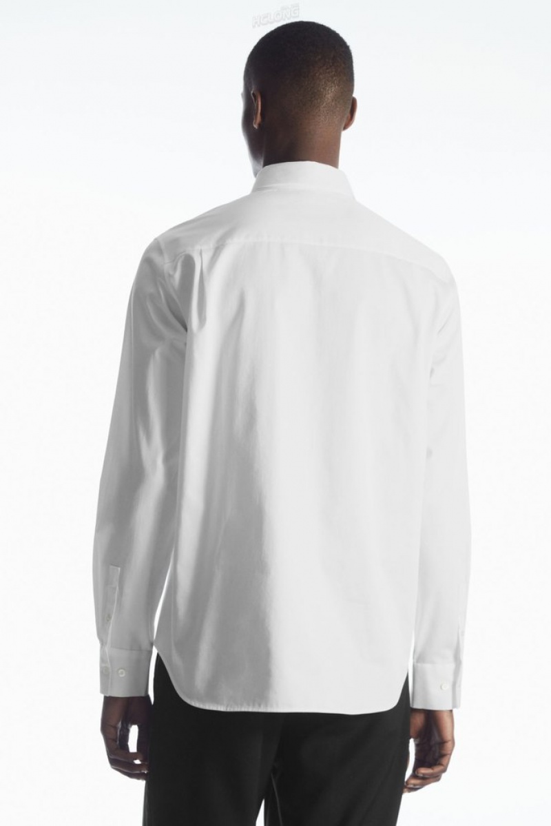 White COS Patch-Pocket Shirt - Regular Shirts | 403259-AON