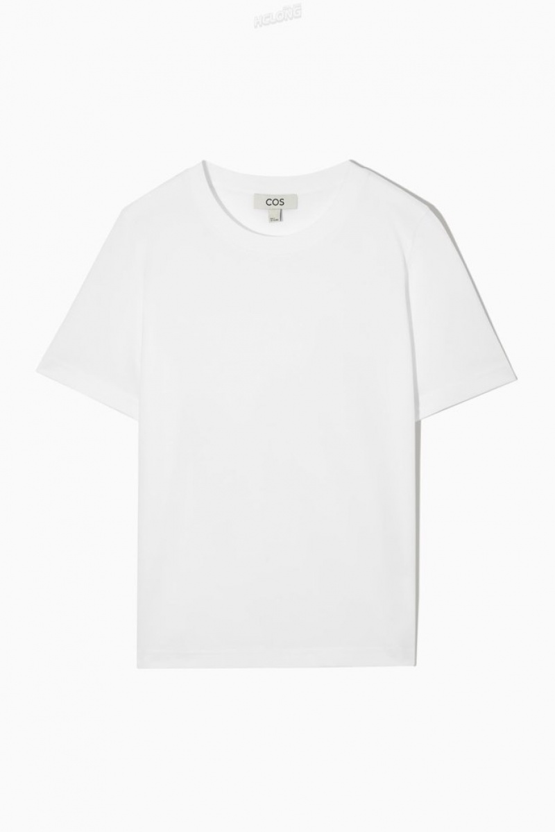 White COS Regular Fit T-Shirt T-shirts | 968507-XGR