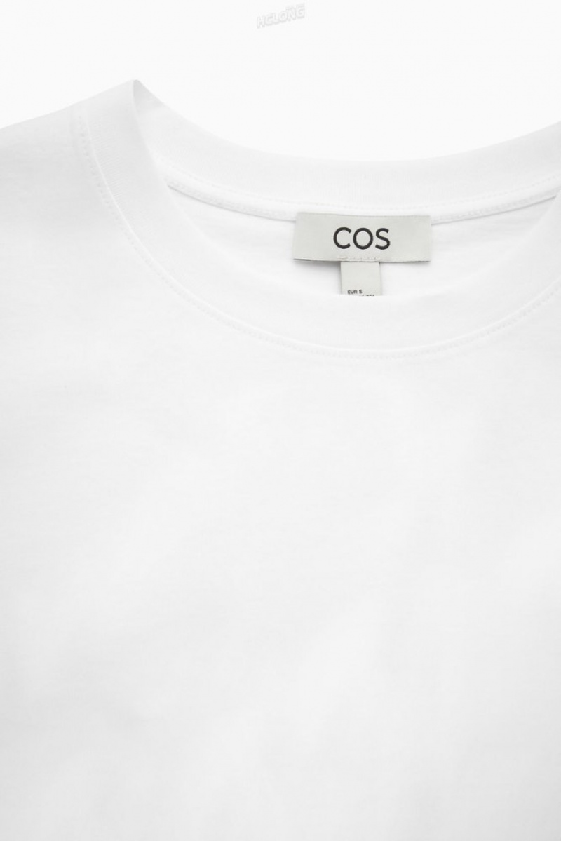 White COS Regular Fit T-Shirt T-shirts | 968507-XGR