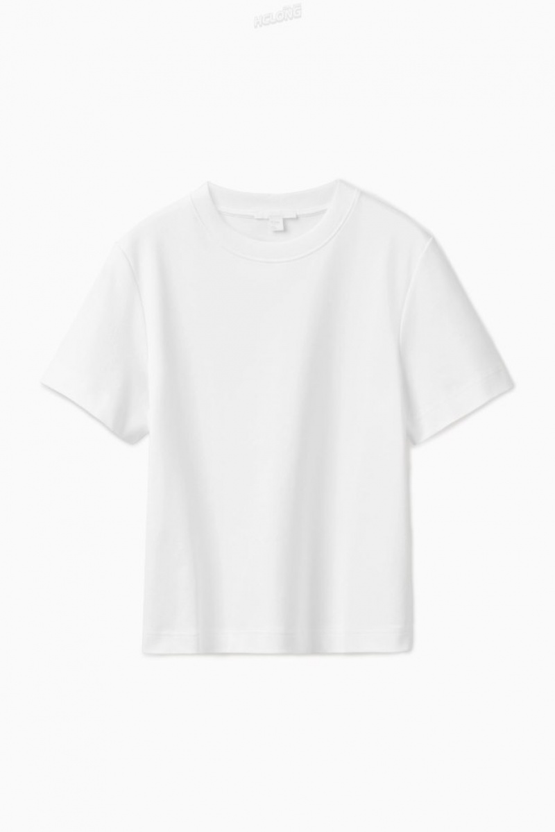 White COS The Clean Cut T-Shirt T-shirts | 681490-NCA