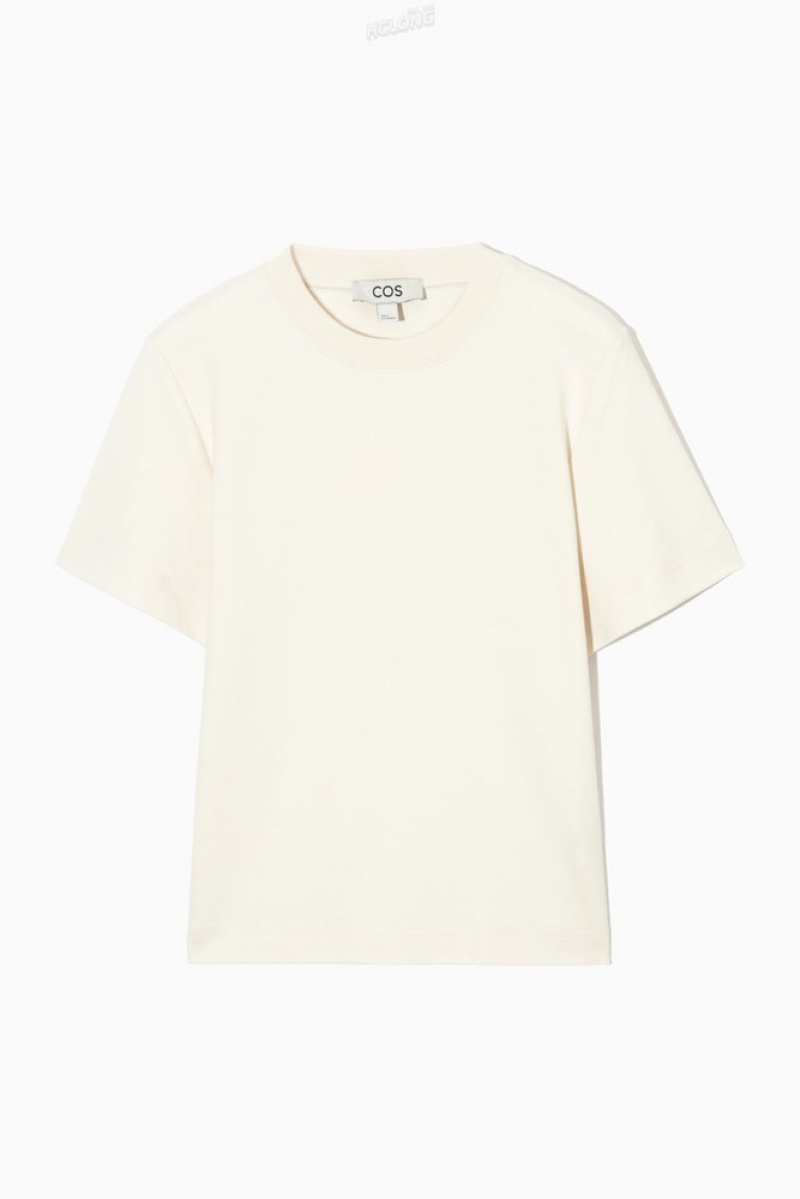 White COS The Clean Cut T-Shirt T-shirts | 914036-DJG