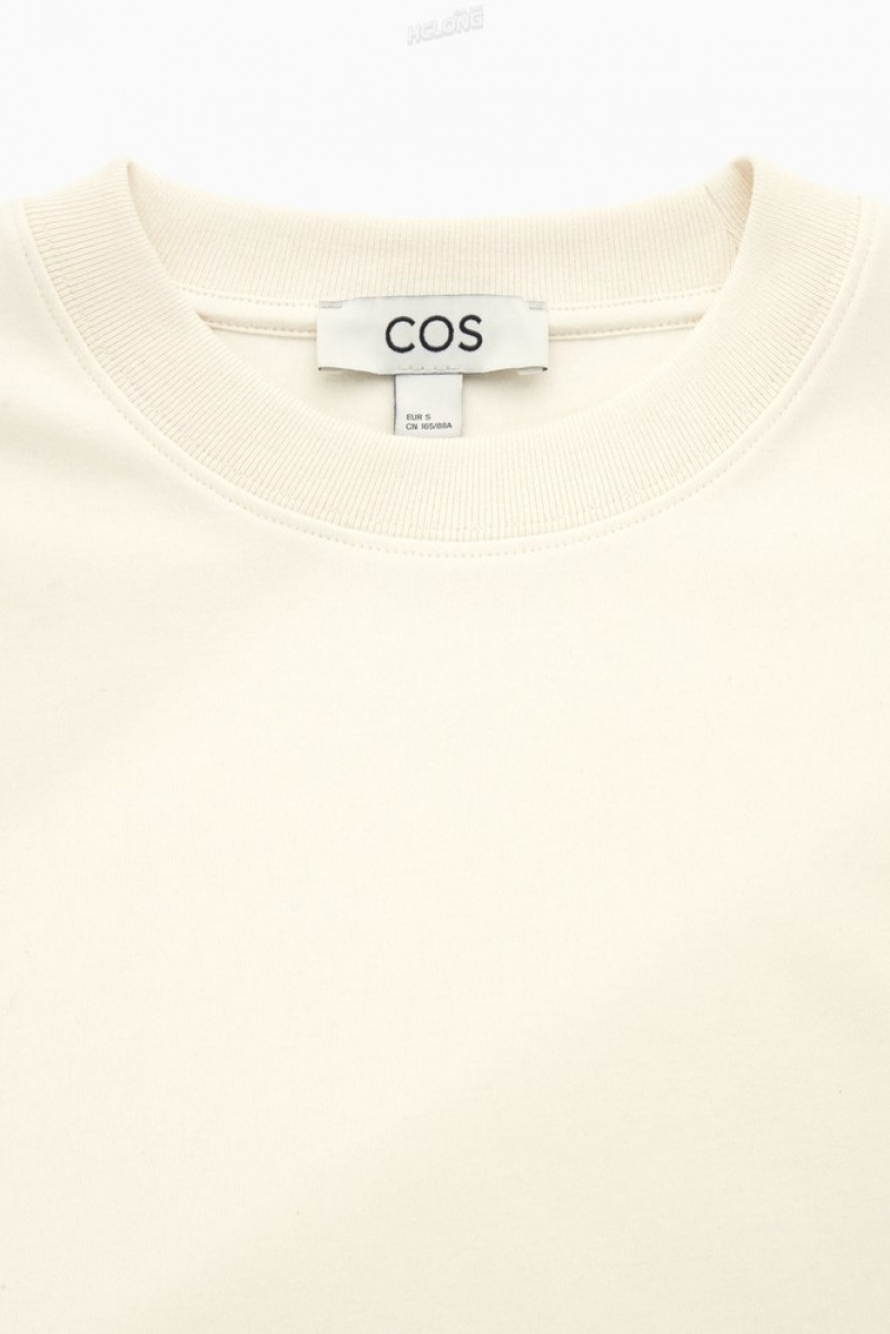 White COS The Clean Cut T-Shirt T-shirts | 914036-DJG