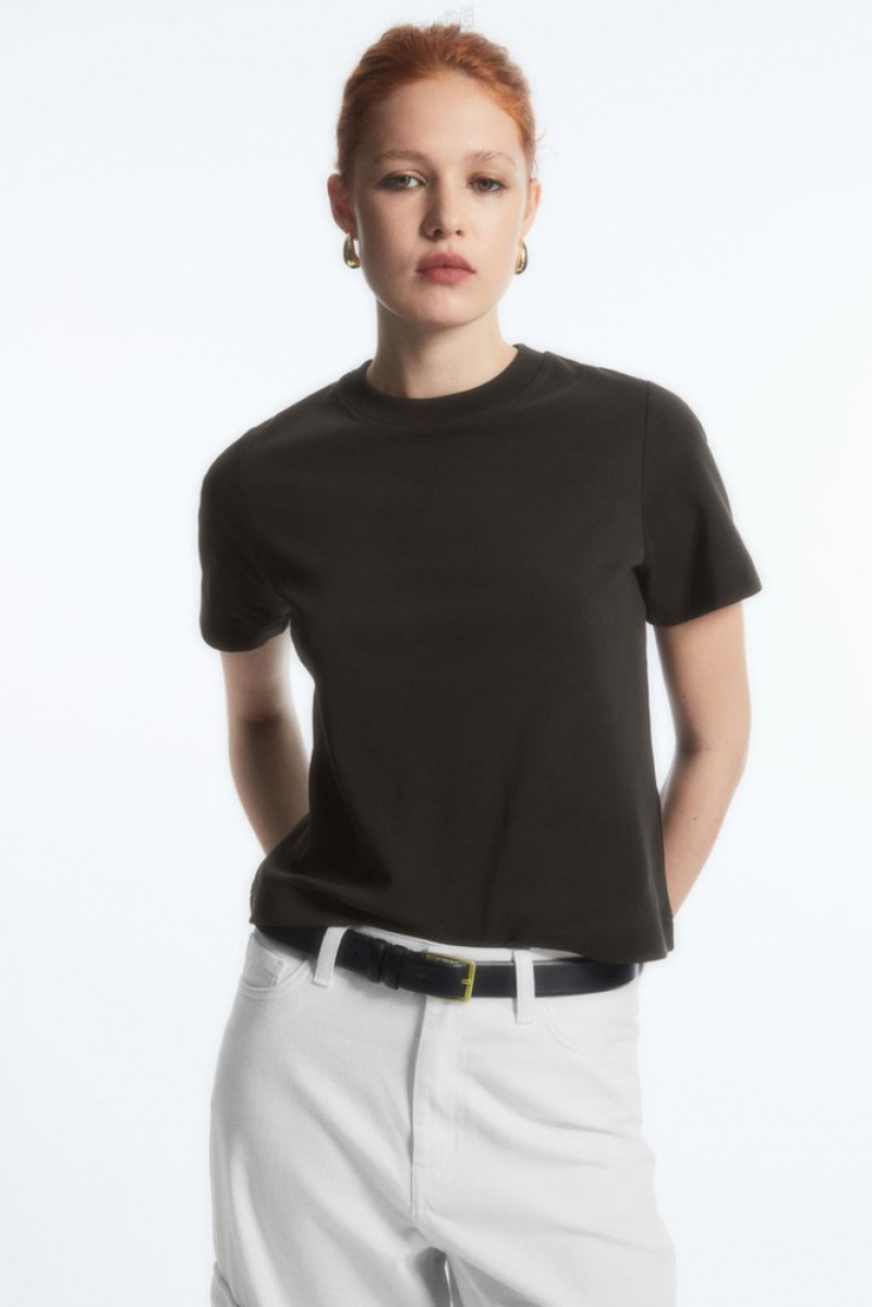 White COS The Clean Cut T-Shirt T-shirts | 391608-MNY