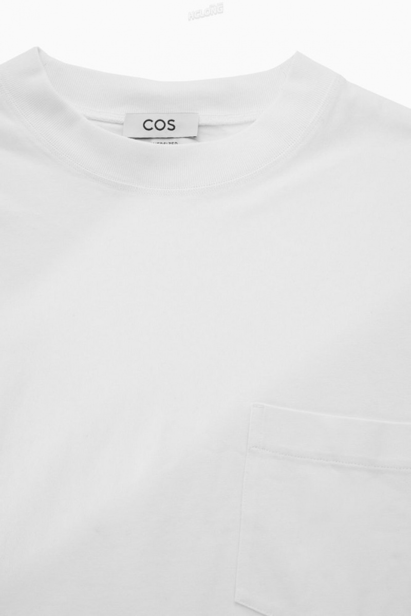 White COS The Heavy Duty T-Shirt T-shirts | 159748-XUF