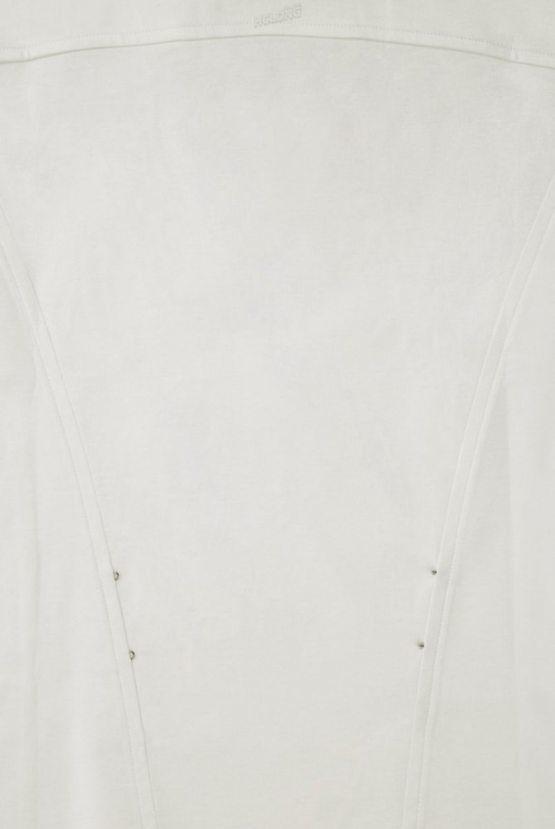 White COS Waisted Long-Sleeved Top Tops | 793648-NWD