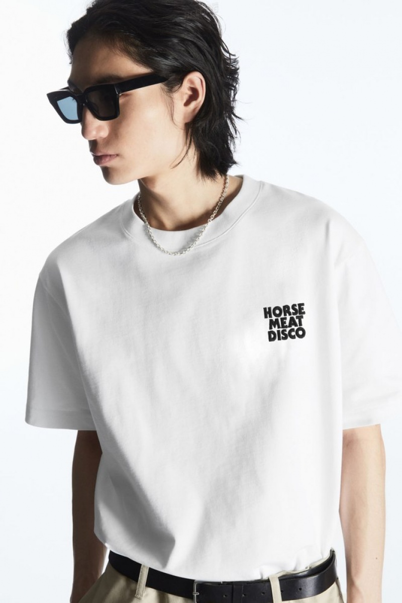 White / Printed COS Pride 2023 T-Shirt T-shirts | 497650-MTU