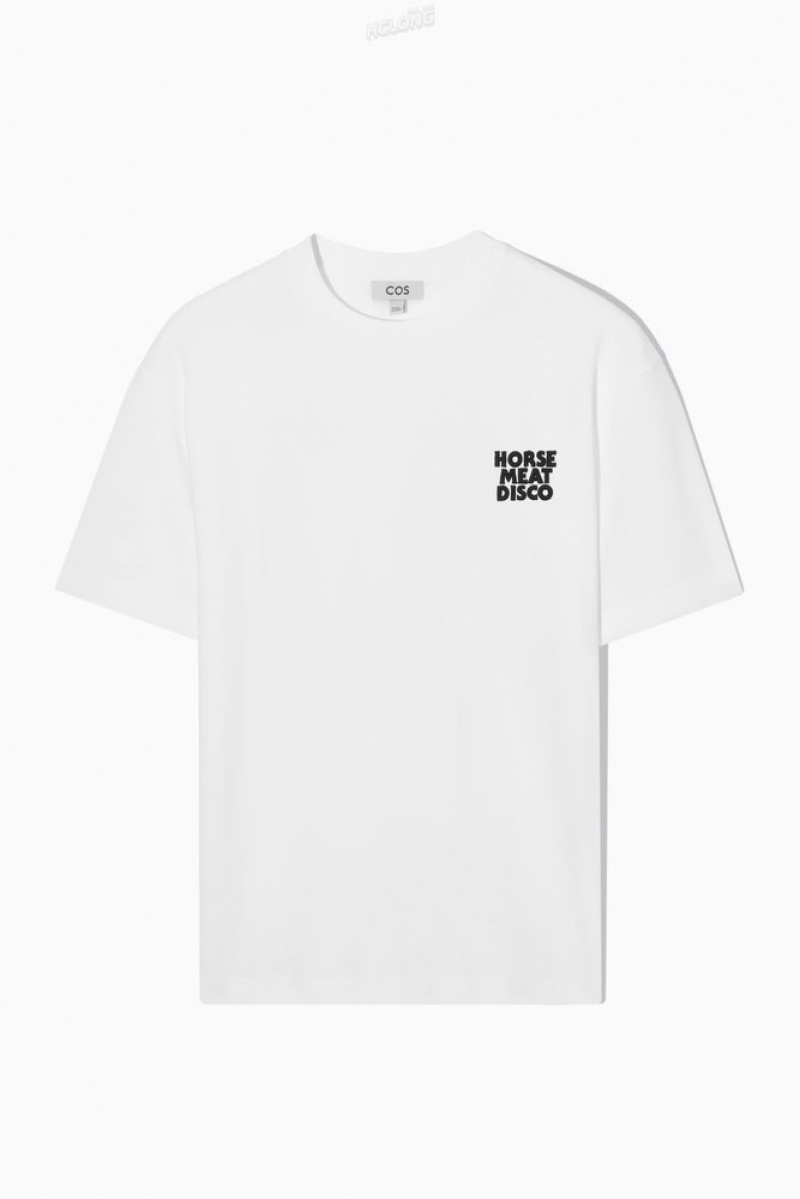 White / Printed COS Pride 2023 T-Shirt T-shirts | 497650-MTU