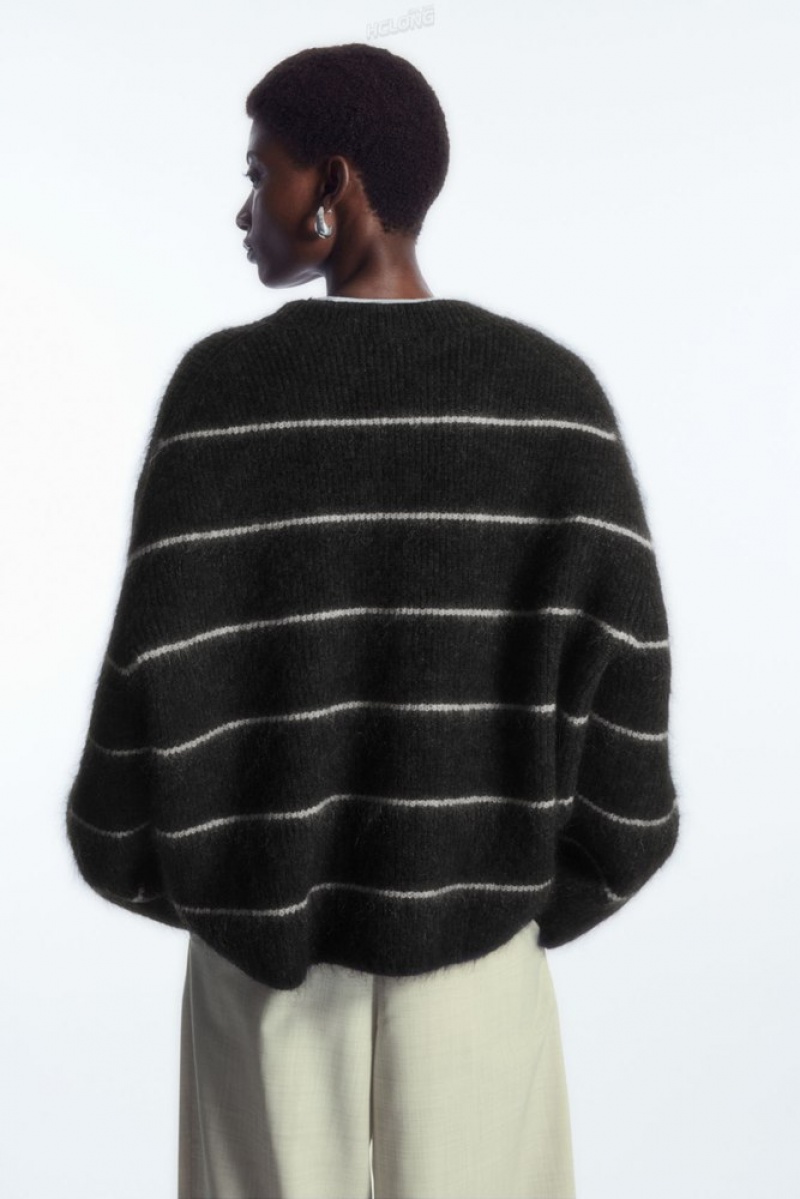 White / Striped COS Textured Mohair-Blend Jumper Knitwear & Cardigans | 679318-JIP